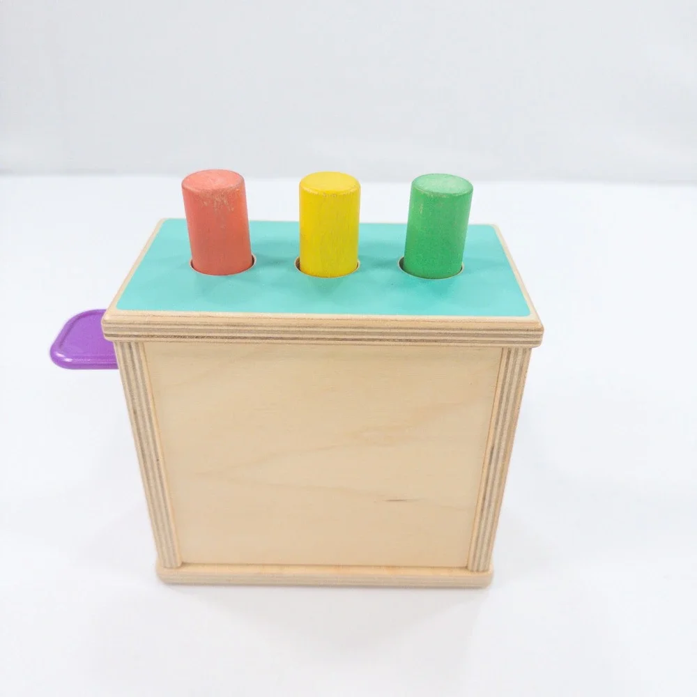 Lovevery Wooden Peg Drop Toy With Colorful Pegs - Kids Montessori - Picture 4 of 7
